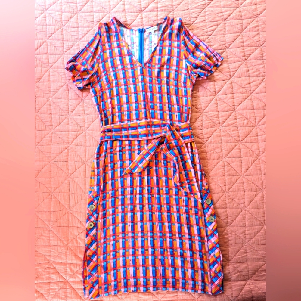 NWOT Anthropologie Abstract Midi Dress - Picture 5 of 10